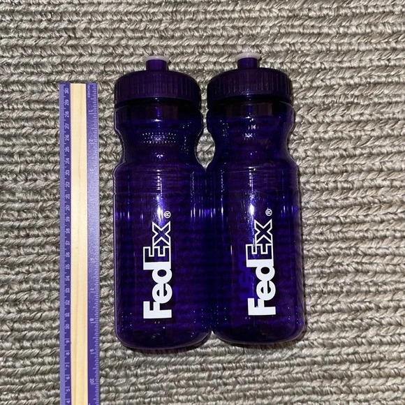 Fedex®️ Logo Purple Plastic Water Bottles (2) - Picture 2 of 6